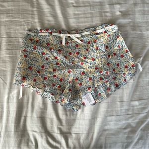 For love & lemons x Victoria’s Secret strawberry kiss shorts